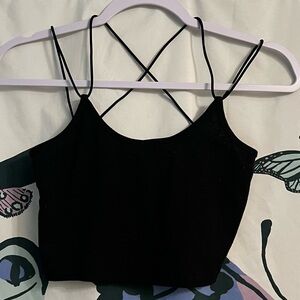 ❗️clearance-price firm❗️ Strappy ribbed stretch crop tank